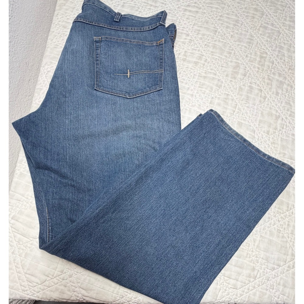 Ariat Rebar M4 Relaxed Boot Cut Jeans Mens 42/32 Blue Carbine DuraStretch Work